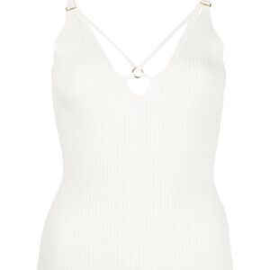 TATIANA COMPACT RIB KNIT TANK TOP IN WHITE medium